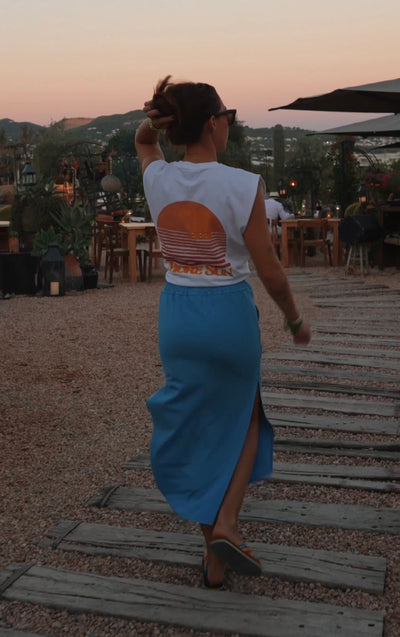 Jupe maxi blue