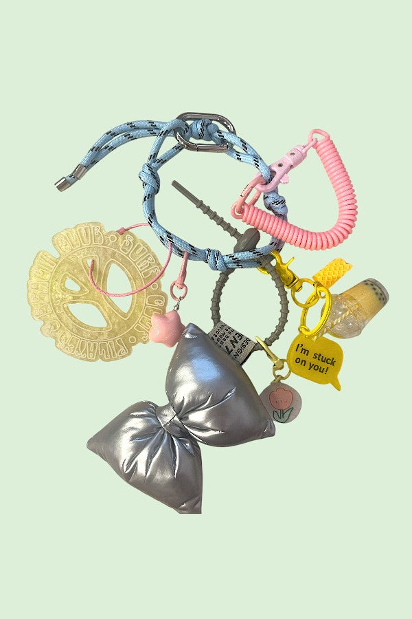 grigri de sac aqua noeud silver