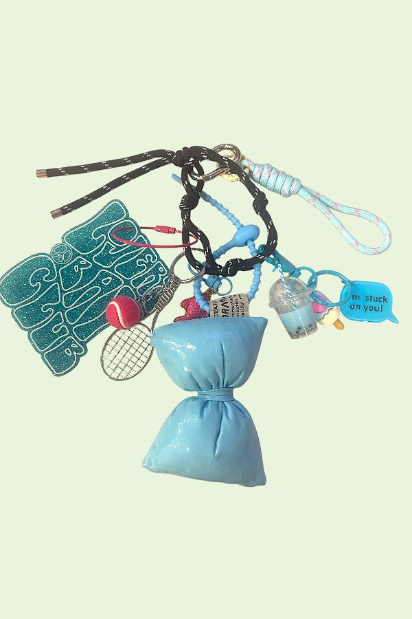 grigri de sac black noeud blue