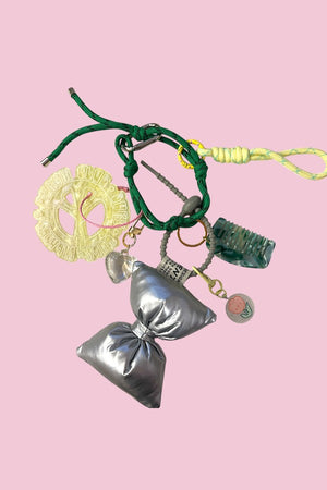 grigri de sac green noeud silver