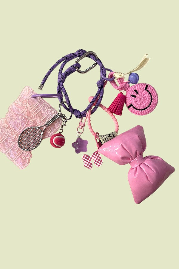 grigri de sac purple noeud pink