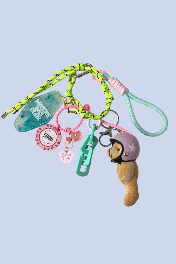 grigri de sac neon yellow bear pink