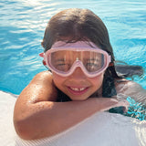 lunettes de piscine petites pommes rose