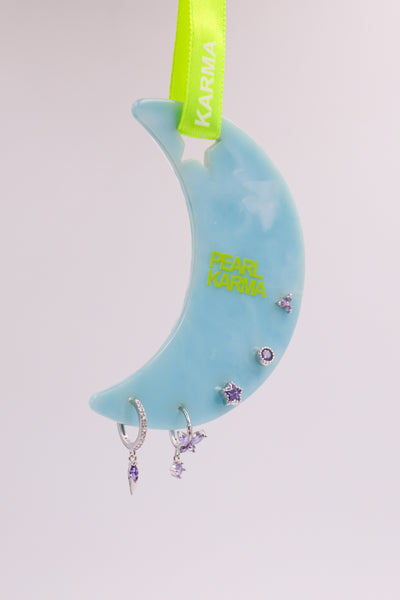 Set moon Justin silver & purple