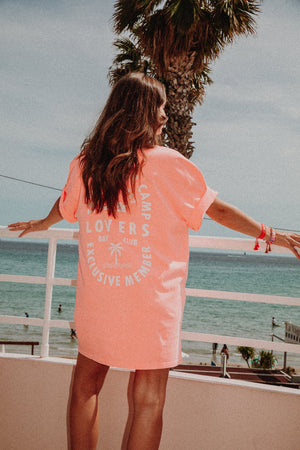 T-shirt dress coral