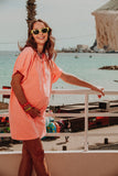 T-shirt dress coral