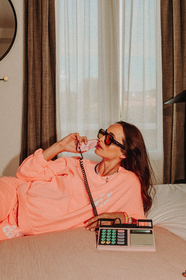 sweatshirt neon coral