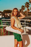 gym short léo green