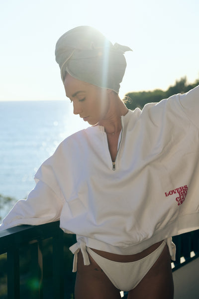 sweat zippé white