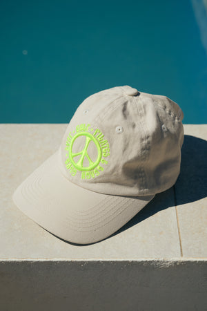 Casquette Peace cream