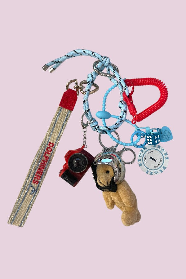 grigri de sac aqua bear silver métallisé