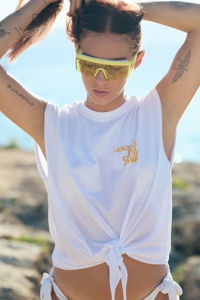 débardeur noué white