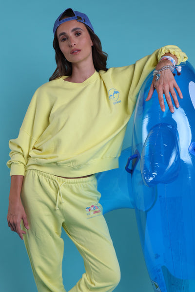 Sweatshirt crew byron bay yellow