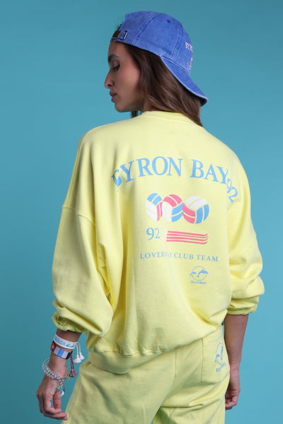 Sweatshirt crew byron bay yellow