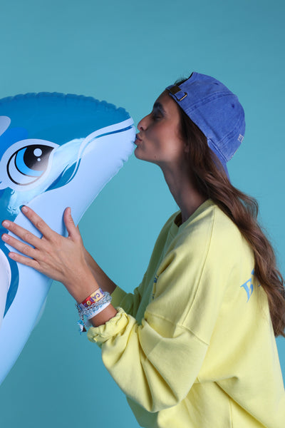 Sweatshirt crew byron bay yellow