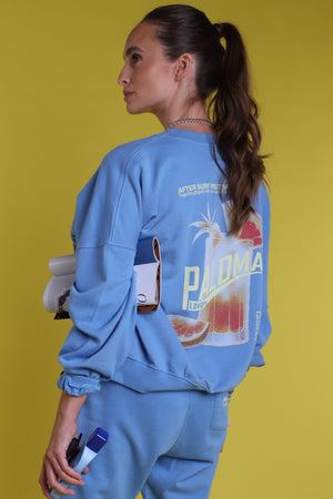 Sweatshirt zippé paloma blue