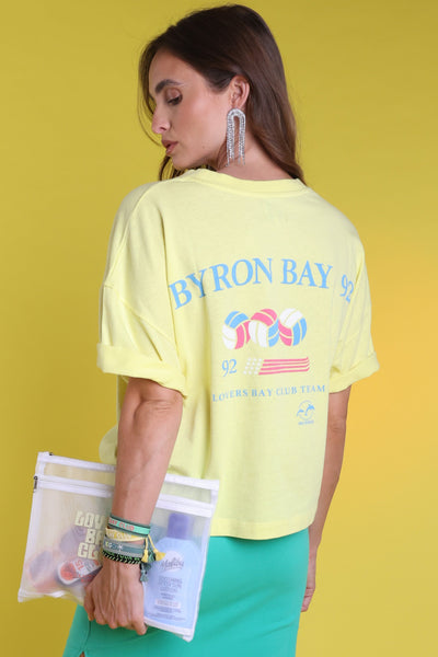 T-shirt Byron Bay yellow