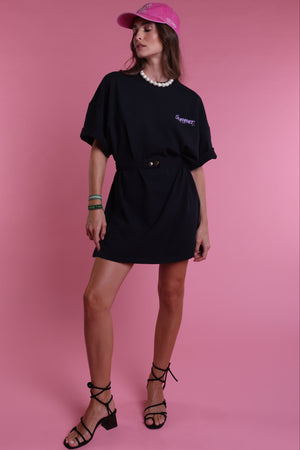 tshirt dress black