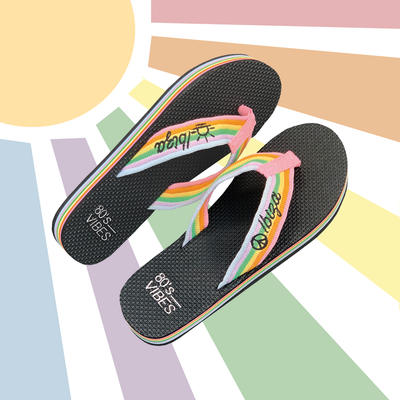 Tongs 80's vibes pastel ibiza. La Tong mode de cet été