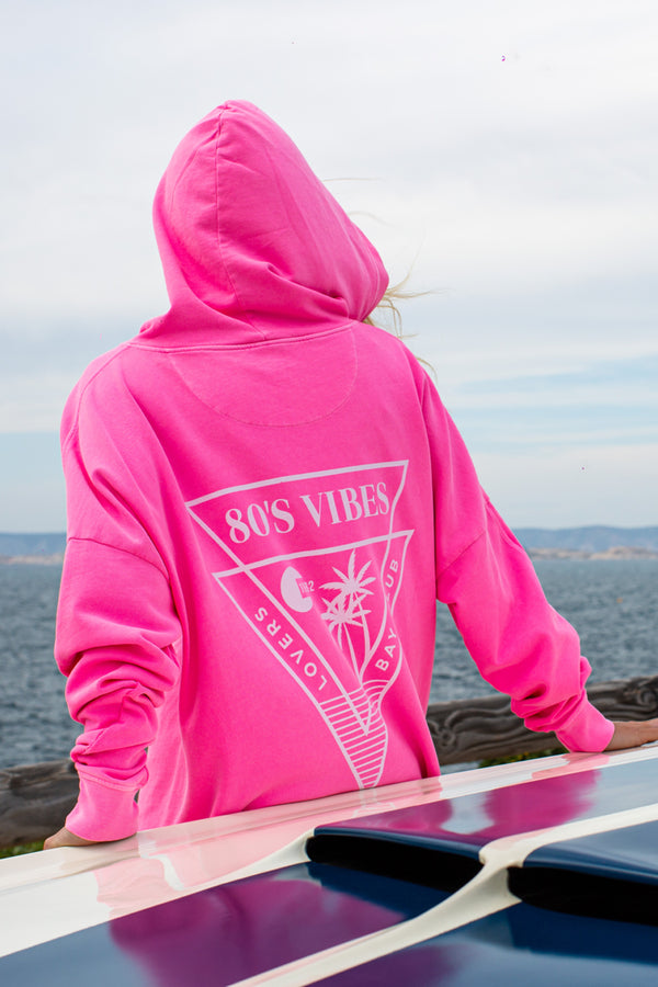 Hoodie dress néon pink