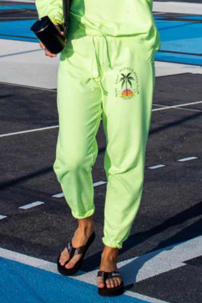 pant beach club neon yellow