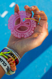 Porte-clef beach club rose