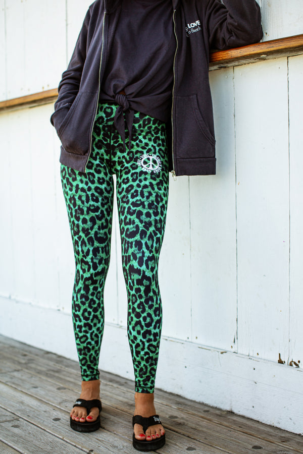 legging green leopard