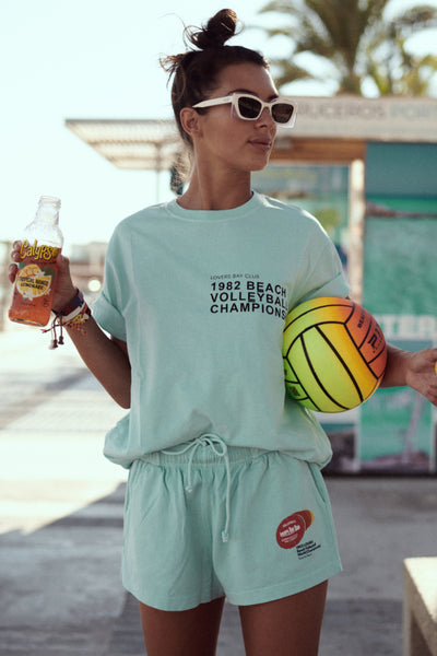 t-shirt volley-ball light blue