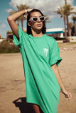 t-shirt dress mint